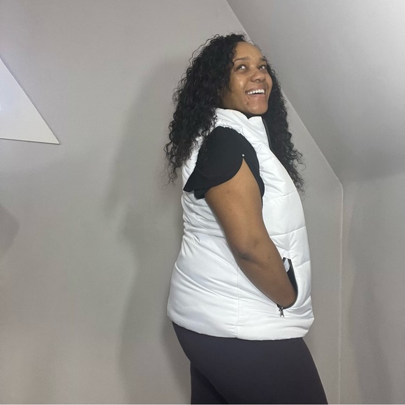 Free Country white and black puffer vest sz XL down alternative athletic - Picture 4 of 10